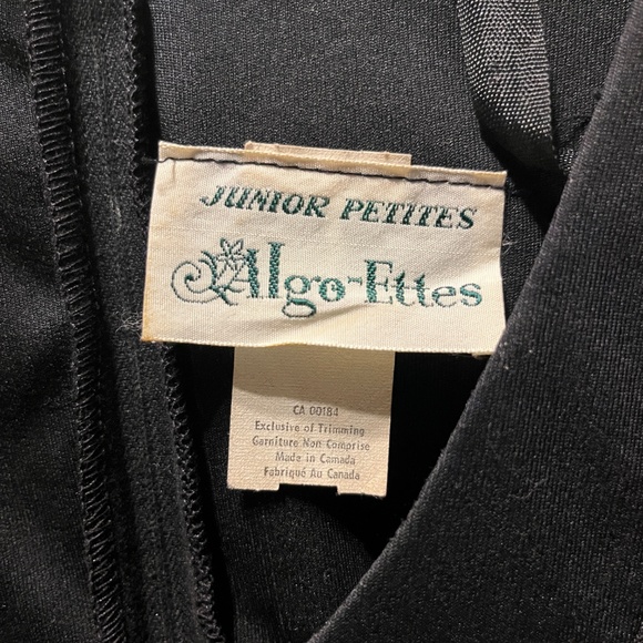 Vintage Algo-Ettes Black Short Sleeve Midi Dress - Picture 4 of 6